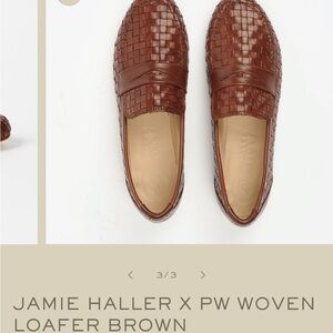 Jamie Haller Brown Woven Loafers
